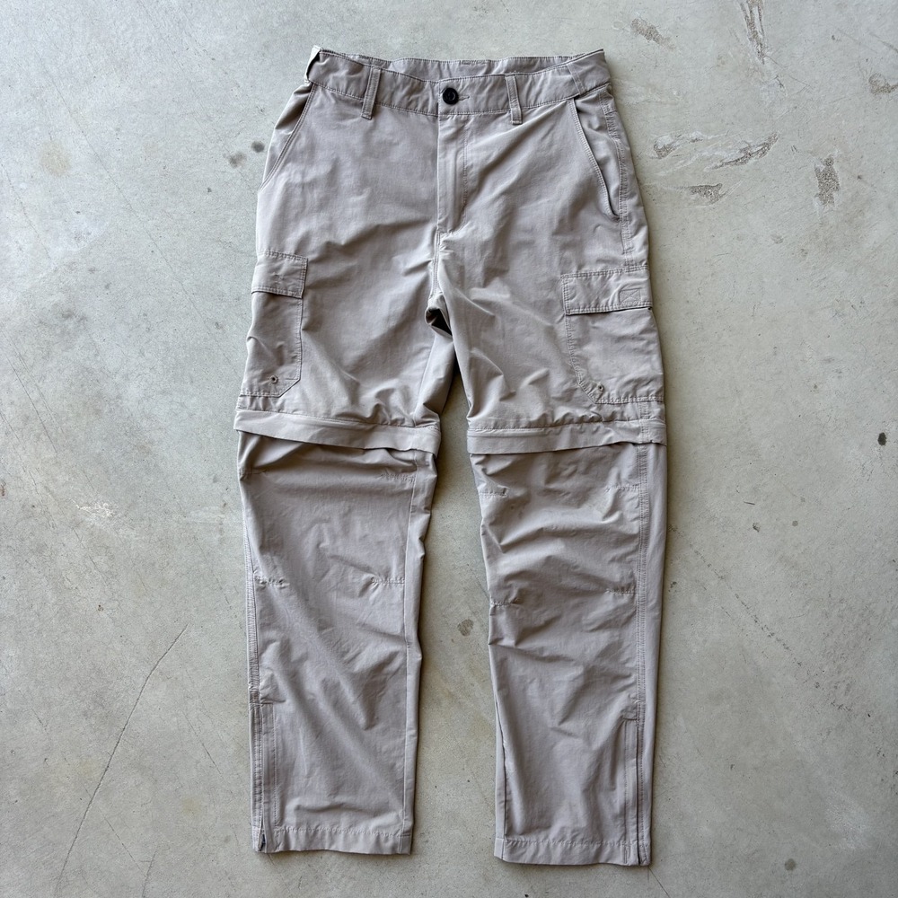 World Wide Sportsman Convertible Pants Mens 32x30 Tan Zip Off Cargo Fishing Hike